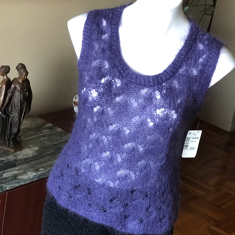 NWT SUI Anna Sui MohairTop size 6   Made in ITALY